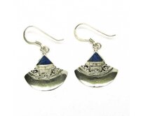 AutorskeSperky.com - Stříbrné naušnice s lapis lazuli - S4585 Stříbro