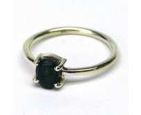 AutorskeSperky.com - Stříbrný prsten s diopsidem -  S4722 Stříbro
