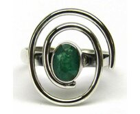 AutorskeSperky.com - Stříbrný prsten se smaragdem -  S4723 Stříbro
