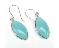 AutorskeSperky.com - Stříbrné náušnice s chalcedonem - S5403 Stříbro