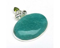 AutorskeSperky.com - Stříbrný přívěšek s amazonitem - S5633 Stříbro