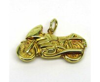 AutorskeSperky.com - 14 kt zlatý přívěsek motorka - S5811 Žluté zlato