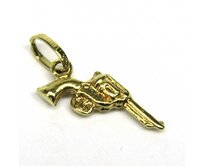 AutorskeSperky.com - 14 kt zlatý přívěsek pistole - S5822 Žluté zlato