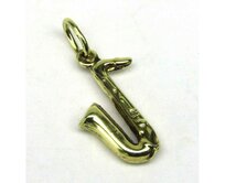 AutorskeSperky.com - 14 kt zlatý přívěsek saxofon - S5828 Žluté zlato