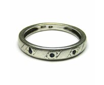 AutorskeSperky.com - Stříbrný prsten se safíry - S1714 Stříbro