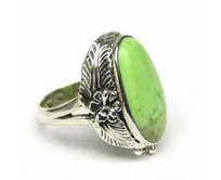AutorskeSperky.com - Stříbrný prsten s chrysoprasem - S6410 Stříbro