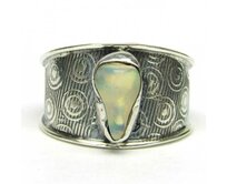 AutorskeSperky.com - Stříbrný prsten s opálem -  S6546 Stříbro