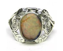 AutorskeSperky.com - Stříbrný prsten s opálem -  S6756 Stříbro