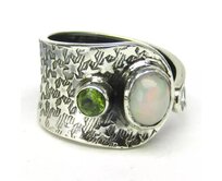 AutorskeSperky.com - Stříbrný prsten s opálem - S6940 Stříbro