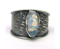 AutorskeSperky.com - Stříbrný prsten s opálem -  S7035 Stříbro