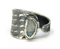 AutorskeSperky.com - Stříbrný prsten s opálem -  S7078 Stříbro