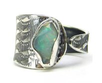 AutorskeSperky.com - Stříbrný prsten s opálem -  S7079 Stříbro