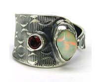 AutorskeSperky.com - Stříbrný prsten s opálem -  S7085 Stříbro