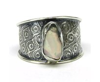 AutorskeSperky.com - Stříbrný prsten s opálem -  S7087 Stříbro