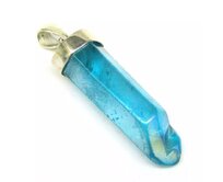 AutorskeSperky.com - Stříbrný přívěšek s aqua aura křišťálem - S7158 Stříbro