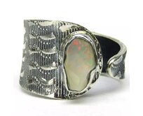 AutorskeSperky.com - Stříbrný prsten s opálem -  S7179 Stříbro