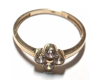 AutorskeSperky.com - 14 kt zlatý prsten se zirkony -  S5748 Žluté zlato