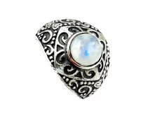 AutorskeSperky.com - Stříbrný prsten s měsíčním kamenem -  S2490 Stříbro