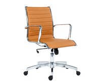 Kancelářská židle KASE - RIBBED LOW BACK Světle hnědá