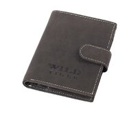Pánská kožená peněženka Wild Tiger, černá, AM-28-072