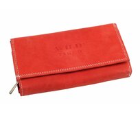 Dámská kožená peněženka Wild Tiger ZD-28-068M, červená, broušená kůže
