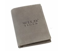Pánská kožená peněženka Wild Tiger AM-28-123 šedá