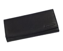 Dámská kožená peněženka Loranzo v černé barvě, 448