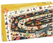 Vyhledávací puzzle Djeco - Rallye 54 dílků