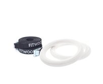 Gymnastické kruhy FitWood ULPU MINI - Kids Waxed White / Black