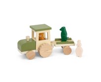 Dřevěný traktor s valníkem Trixie