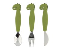 Dětský silikonový příbor Trixie Baby 3-pack Mr. Dino