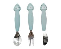 Dětský silikonový příbor Trixie Baby 3-pack - Mr. Shark