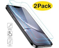 Silikonový obal + 2x tvrzené sklo pro Apple iPhone 13 Pro - gumový - průhledný