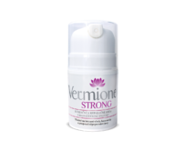 Vermione Strong - na bércové vředy, hemoroidy, pooperační a poúrazové jizvy, septické rány, popáleniny, hematomy a těžké formy dermatóz. Silný reparační krém s obsahem 25% účinné enzymatické látky. 50 ml