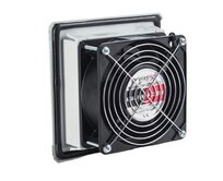 Ventilátor s filtrem + svorka, 100 (140) m3/h 160x160, 230V 50/60Hz IP54 Plastim