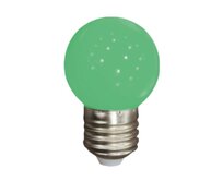 Barevná led žárovka e27 1w / 90lm green