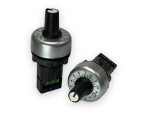 Potenciometr 10 kΩ / 5 kΩ jednootáčkový IP64 průměr zadlabačky 22 mm 10 kΩ