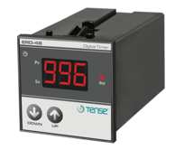 Časové cyklické + ON-DELAY relé  LED displej  pro montáž na panel/dveře 230VAC 48mm x 48mm