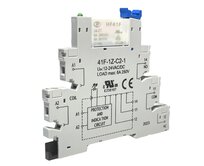 Oddělovací pomocné relé  Reléový modul - patice + relé na din lištu, 6 A, NO+NC