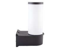 Zahradní venkovní nástěnná svítidlo, E27 25cm černá plast