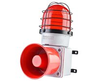 Kovový odlitek sirény/houkačky se stroboskopem v kleci