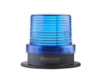 MUCCO  90 průměr 5 světelných režimů 10 melodických SMD LED s bzučákem 12-24V AC/DC modrá střešní lampa