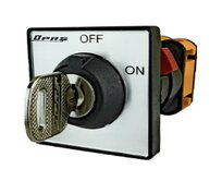 Klíčový otočný přepínač ovládaný klíčem vačkový 0-1 ZAP / VYP vypínač se zámkem 3 póly / 20A