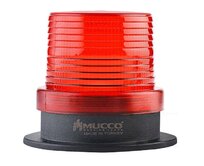 otočný maják s bzučákem, ø90mm, 85-250V AC/DC červená