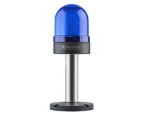 Blikací ø70 NUT.CONN.SIGNAL BEACON S BUZZ., 40-250V AC/DC., MODRÁ S 10CM EXT.TUBE