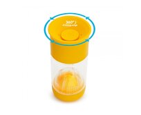 Munchkin - Netekoucí hrnek s infuzérem 414 ml - žlutý Plast