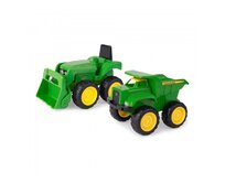 John Deere - Traktor a sklápěč - set na písek Plast