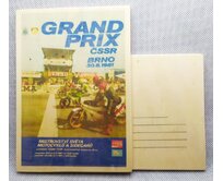 Dřevěná pohlednice - Grand Prix ČSSR 1981