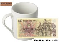 Retro hrnek - 500 Kčs, 1973 - 1993 Dodání:: Bez krabičky