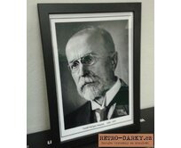Obraz prezidenta Tomáše Garriqua Masaryka - retro dárek Provedení:: Plechová cedule